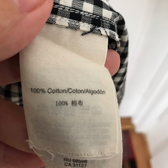 DKNY 100% Cotton shirt  dress with check print - Picture 6 of 7